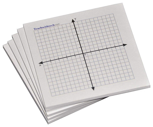 Sticky Note Mini Graph Pads Graph Paper Sticky Notes 3 IN x 3 IN 20 x 20 Four Quadrant