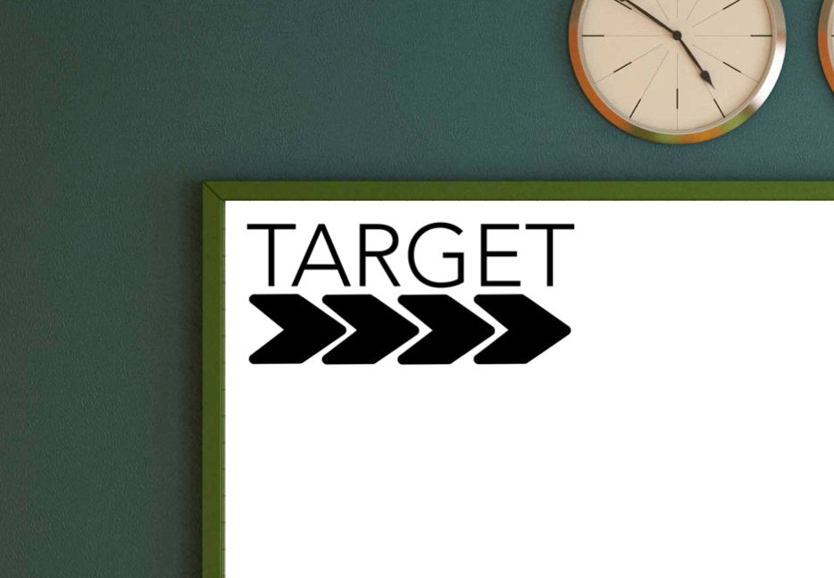 Objectives or Target Header Label Vinyl Wall Decal School Classroom