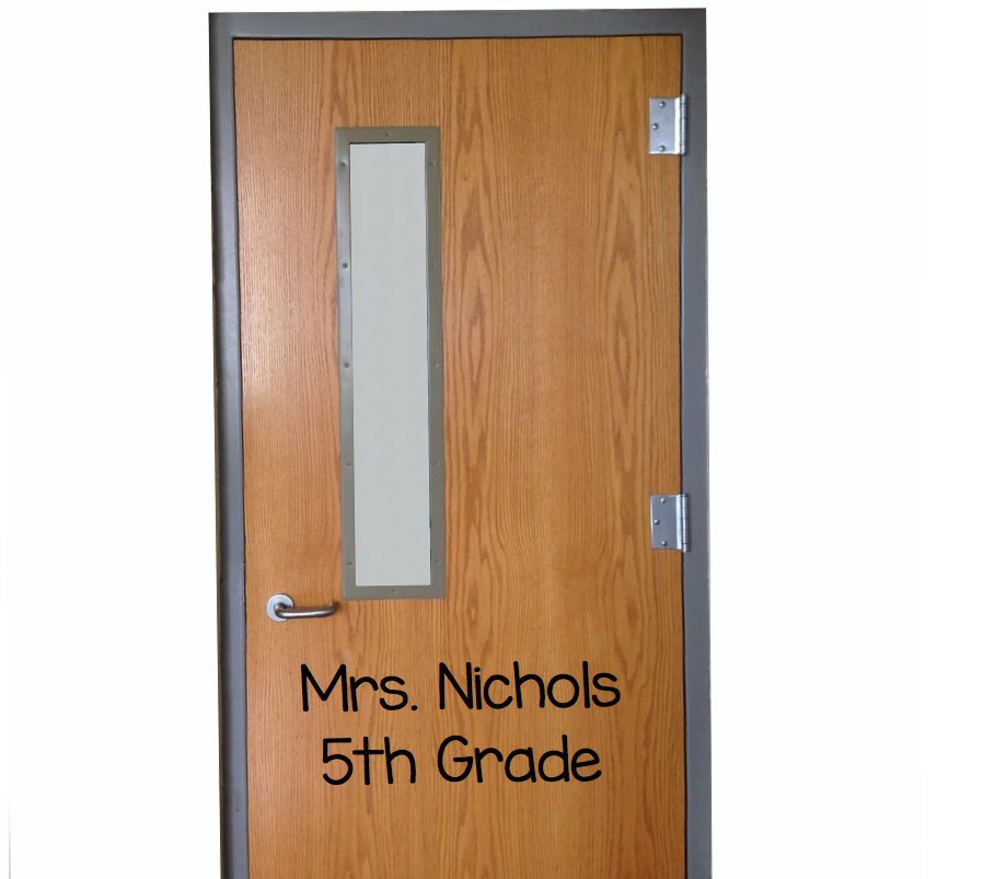 Customized Classroom Door vinyl wall decal School Classroom