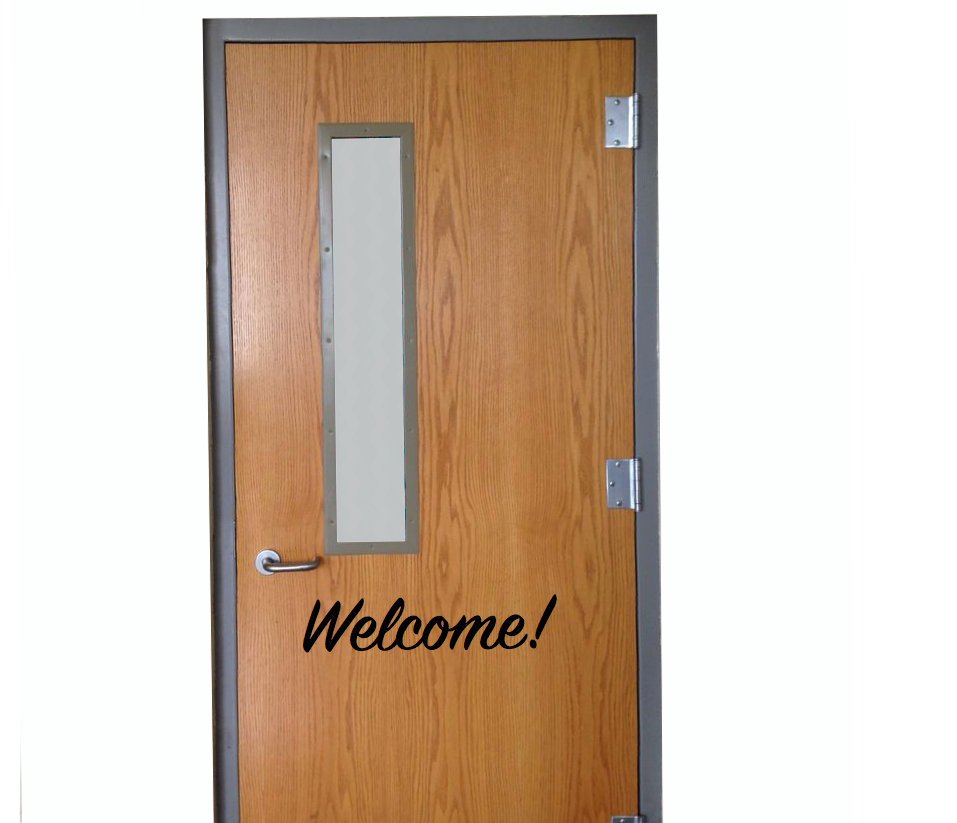Welcome! Classroom Door Vinyl Wall Decal School Home Classroom
