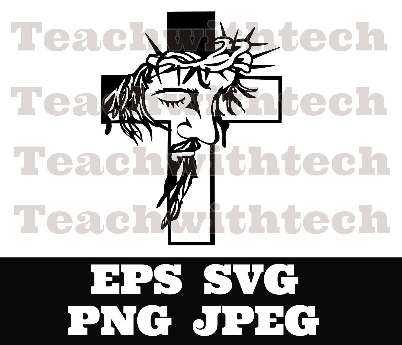 Jesus Cross SVG, Cross Cut File Cricut Silhouette, Crucifix SVG, Christian Cross shadow, Cross, Easter, Grace Jesus, Jesus Svg PNG, Waymaker