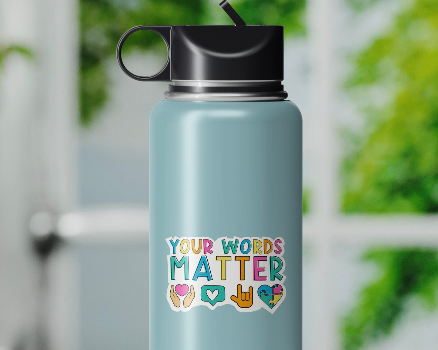 Your Words Matter Sticker AAC SPED Teacher Inclusion, Neurodiversity, Teachers Gift, Language Special Education, Words Matter Water Bottle