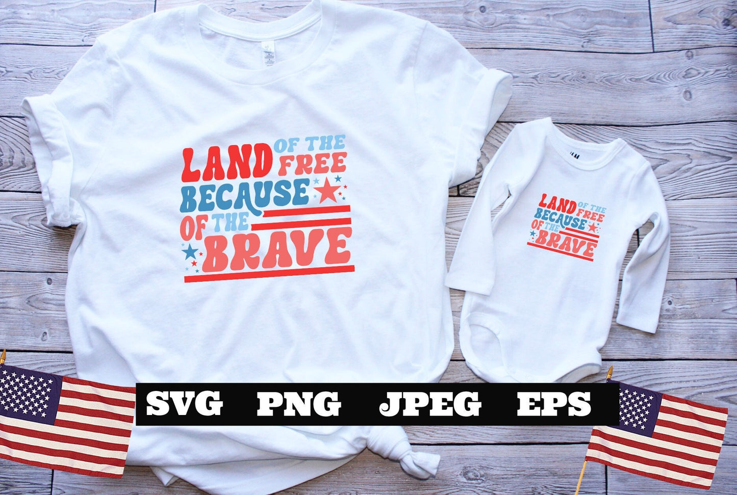 Land Of The Free because of the brave SVG, Patriotic SVG, 4th of July svg, July 4th, Independence Day cut file, American png, America SVG