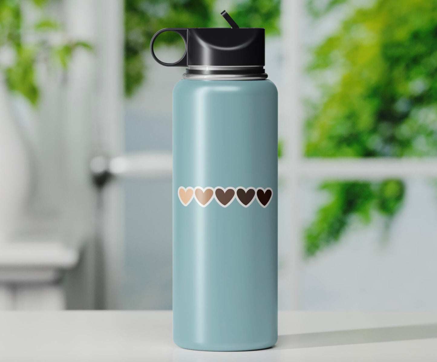 Heart shade sticker, diversity stickers, water bottle decals, diversity hearts stickers, love stickers, shades love sticker school diversity
