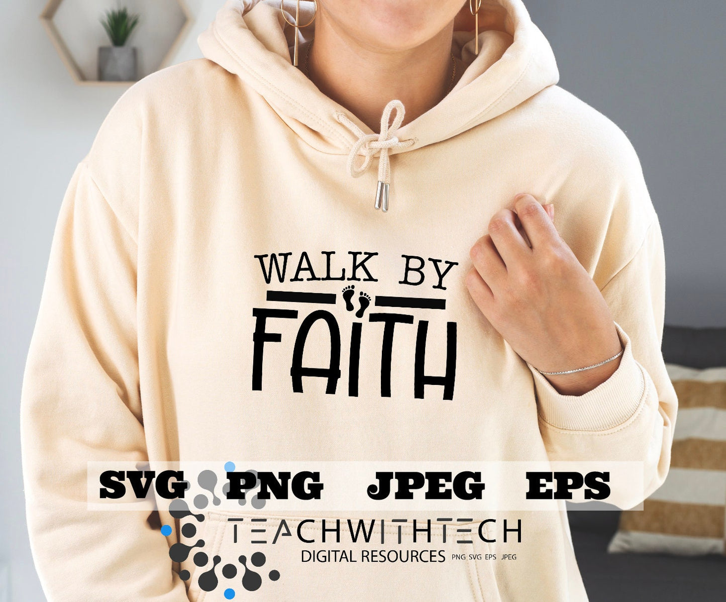 Walk by Faith SVG eps png, Jesus cut file, prayer svg, Pray, Christian Faith t shirt, Pray on it cut file Bible verse Cricut Silhouette Cut