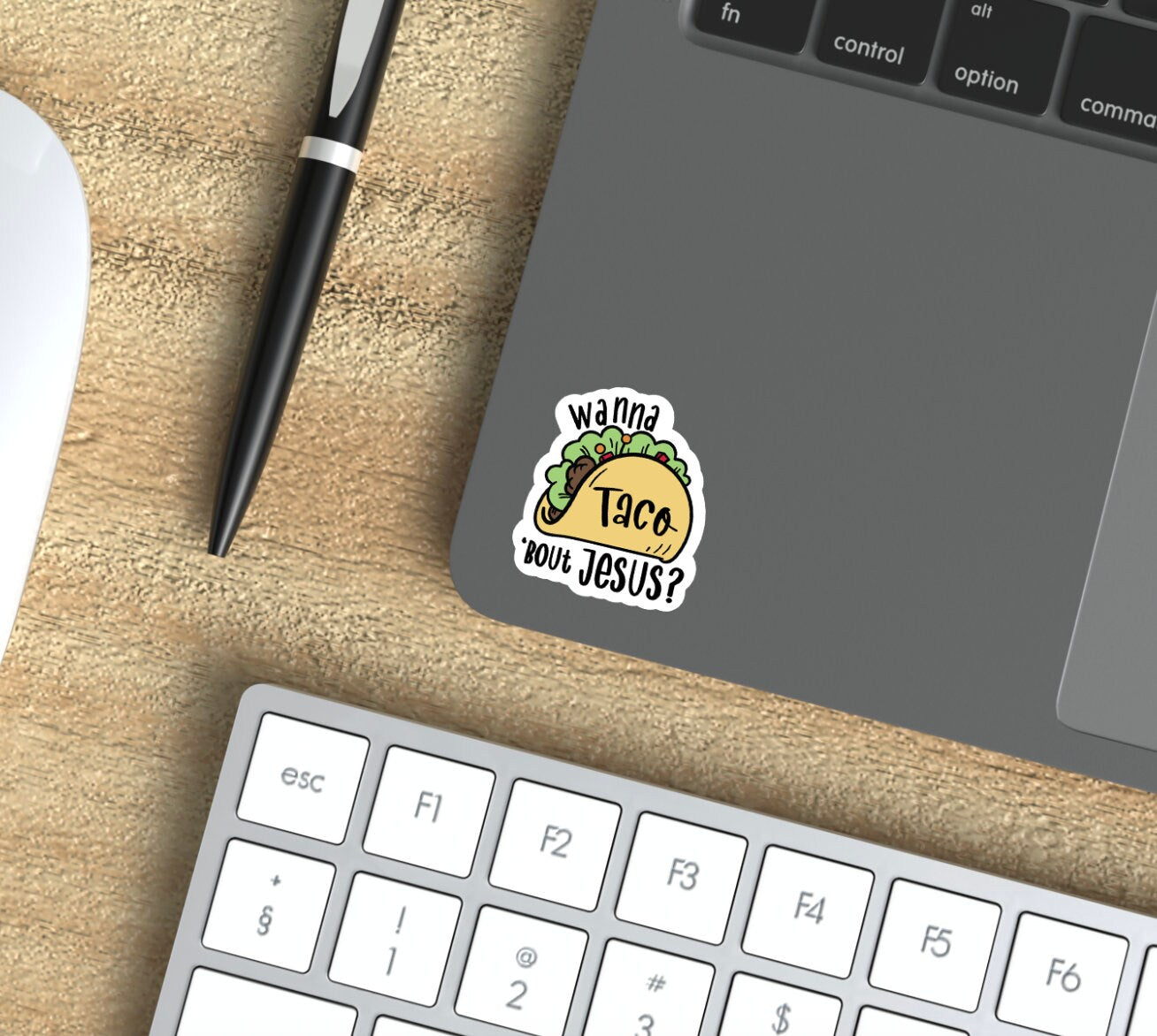 Wanna Taco 'Bout Jesus Sticker - Jesus Sticker Witness Conversation Sticker - Taco Jesus Love you Sticker - Laptop Water Bottle Sticker