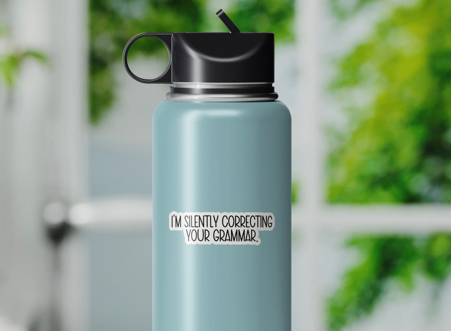 I'm silently correcting your grammar sticker, Language arts sticker, Teacher Sticker teacher Laptop Sticker funny sticker clean water bottle