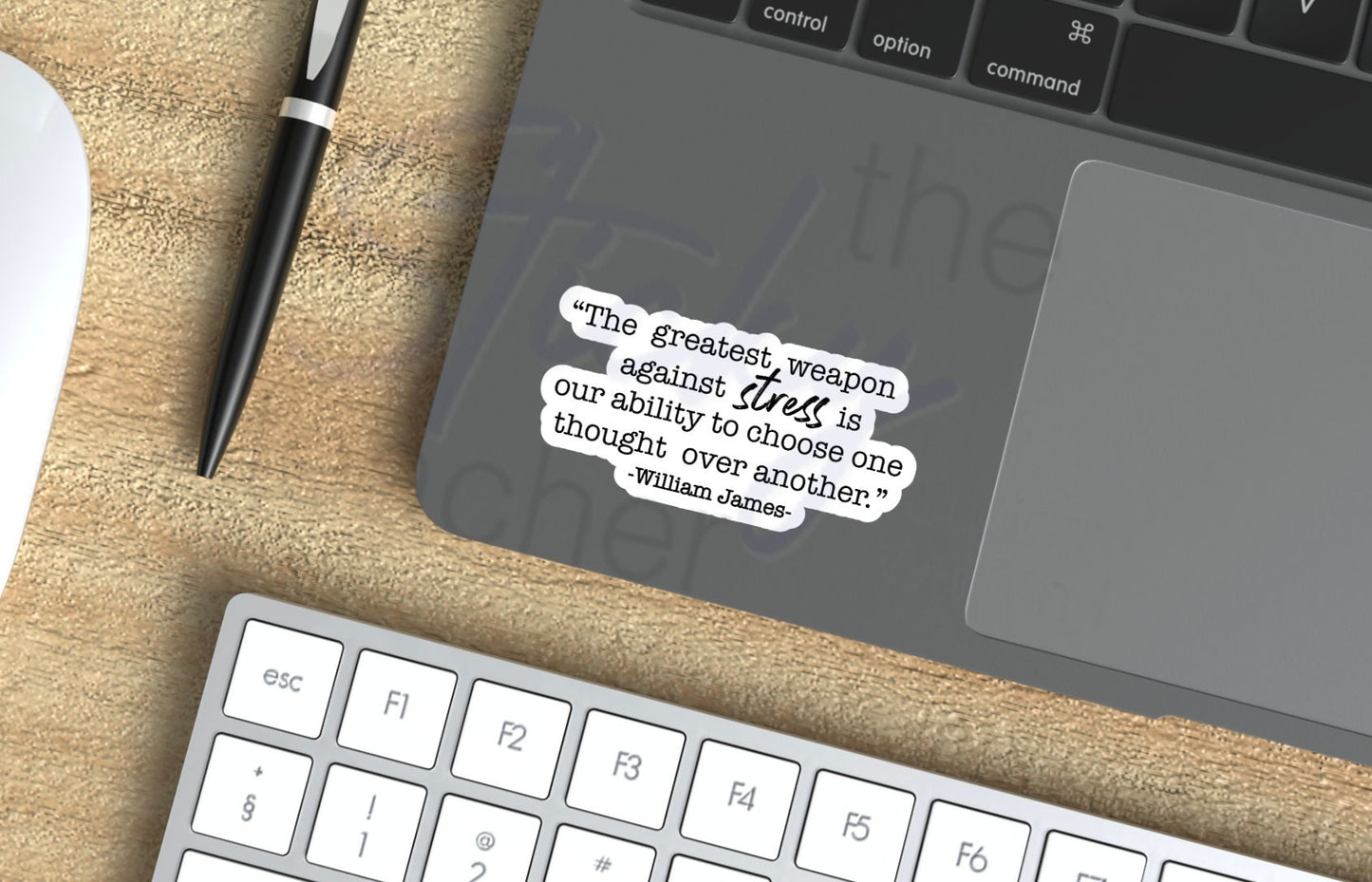 The greatest weapon against stress sticker, Tumbler Sticker, Laptop Sticker Reading, Quote Stickers, Stress sticker Empowerment