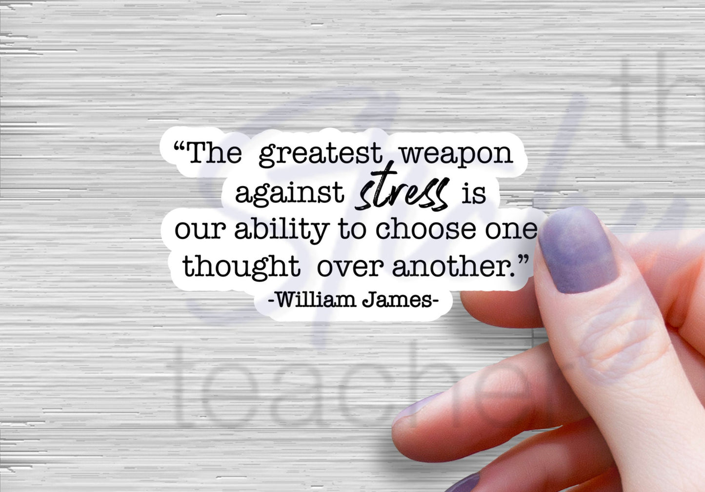 The greatest weapon against stress sticker, Tumbler Sticker, Laptop Sticker Reading, Quote Stickers, Stress sticker Empowerment