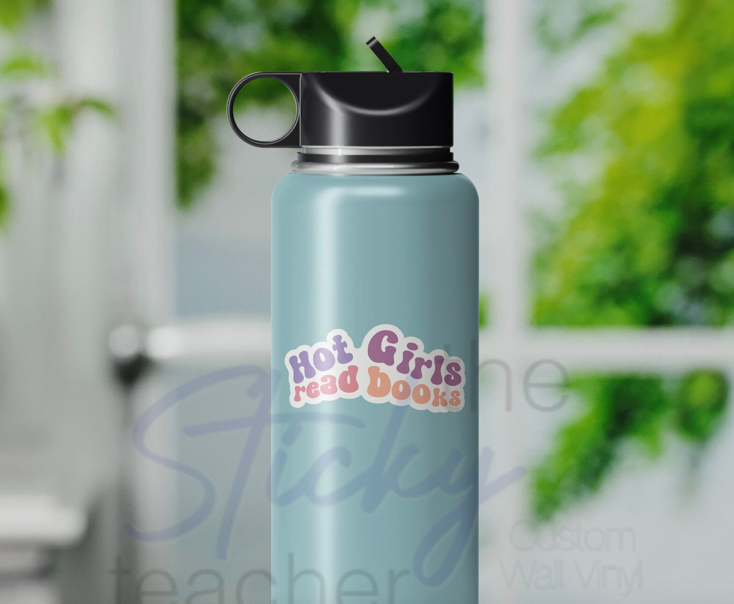 Hot Girls Read Books Sticker, Tumbler Sticker, Laptop Sticker Reading, Quote Stickers, Book Club Gifts, Empowerment Sticker Reading Teacher