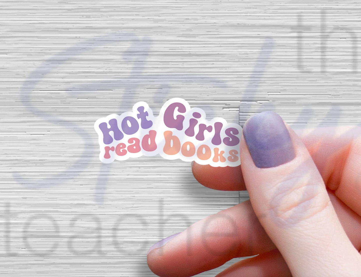 Hot Girls Read Books Sticker, Tumbler Sticker, Laptop Sticker Reading, Quote Stickers, Book Club Gifts, Empowerment Sticker Reading Teacher
