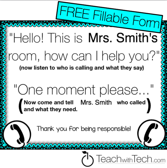 Fillable Student Phone Call Prompt PDF