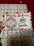Custom Christmas Gift Label - Priority Delivery -From Santa Christmas Gift Label - Sheet of 18 - North Pole Express - Personalized Stickers