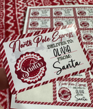 Custom Christmas Gift Label - North Pole Express - Special Delivery -From Santa Christmas Gift Label - Sheet of 18 - North Pole Express - Personalized Stickers