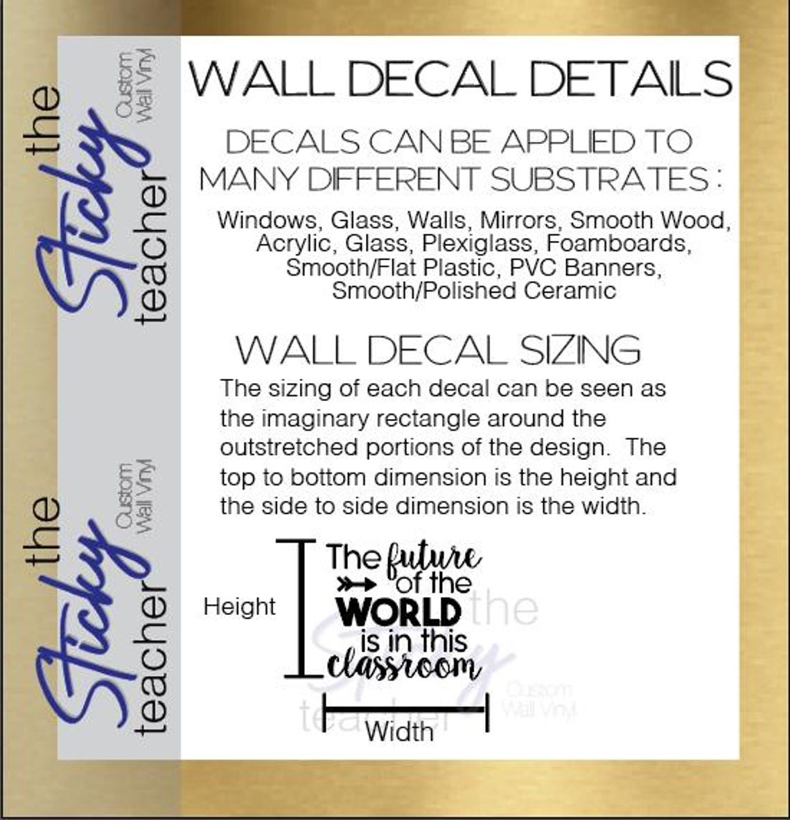 The Future of the World Is in This Classroom Door Vinyl Wall Decal