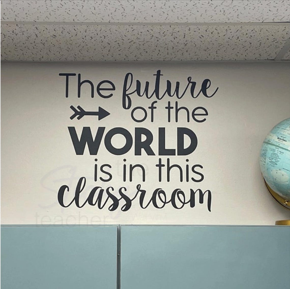 The Future of the World Is in This Classroom Door Vinyl Wall Decal