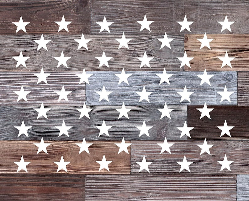 American flag star vinyl additional view