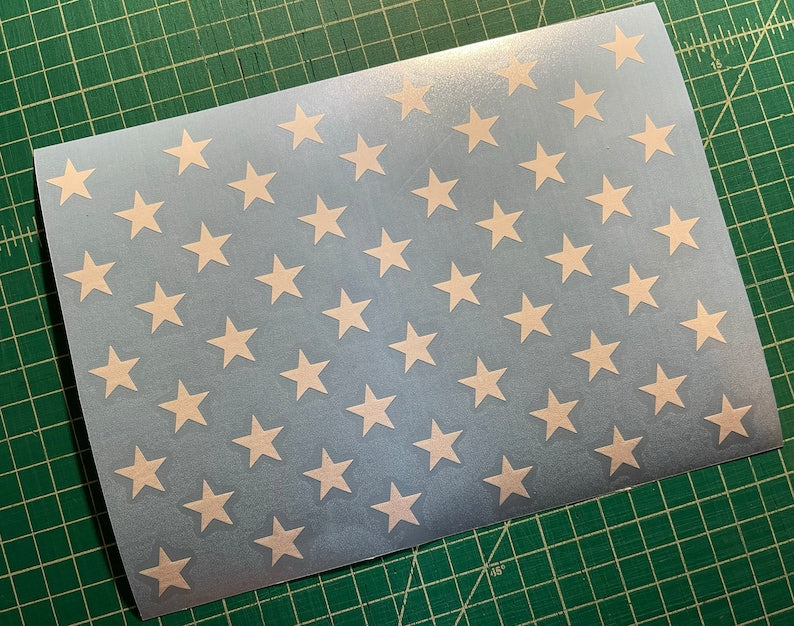 American flag star vinyl install example