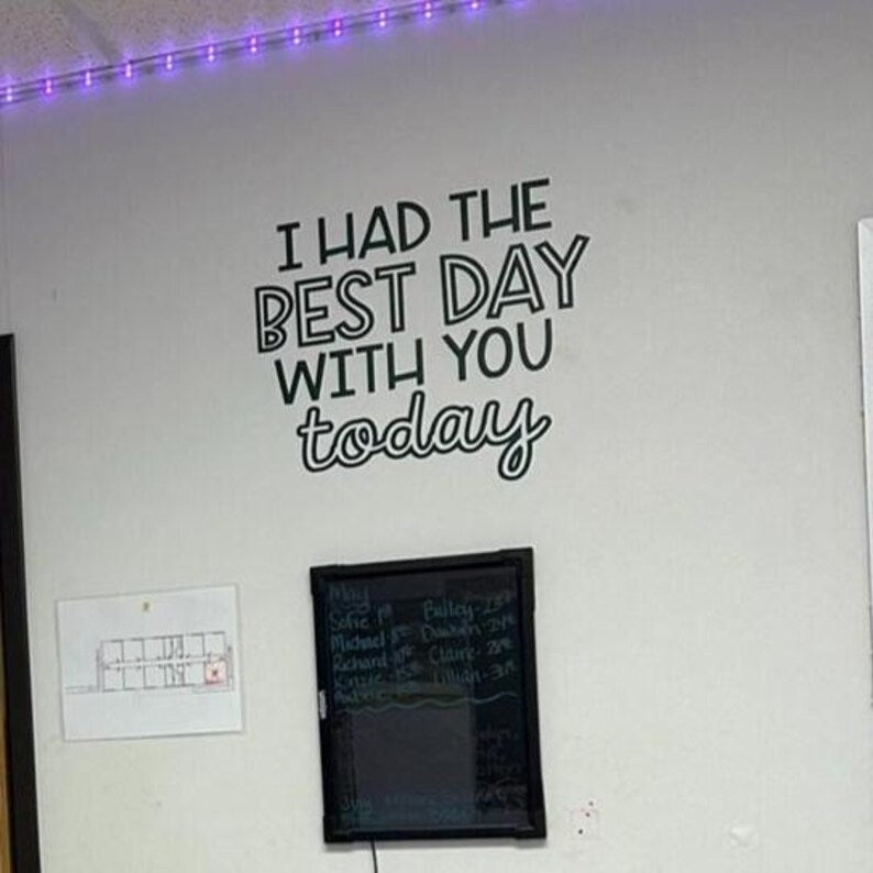 I had the best day with you today decal additional view