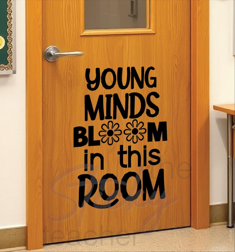 Young Minds Bloom decal close up