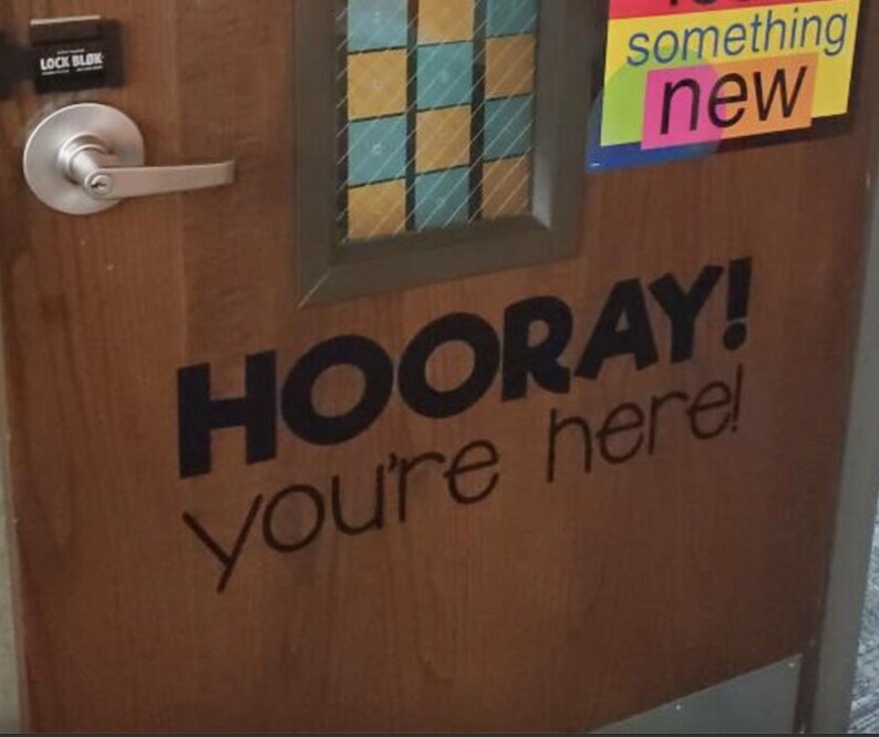 HOORAY you're here decal additional view