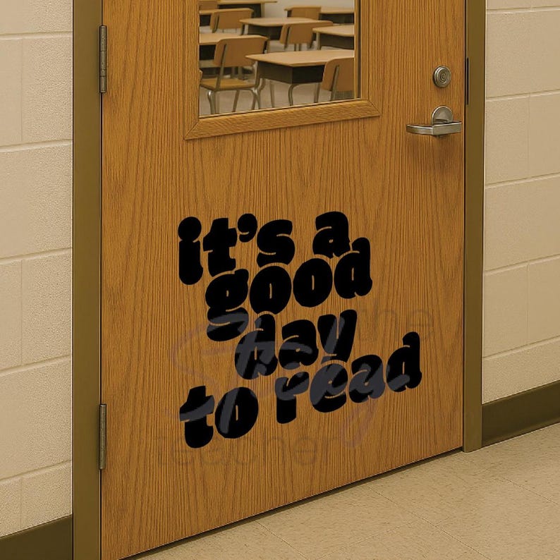 It's a Good Day to Read decal bubble lettering