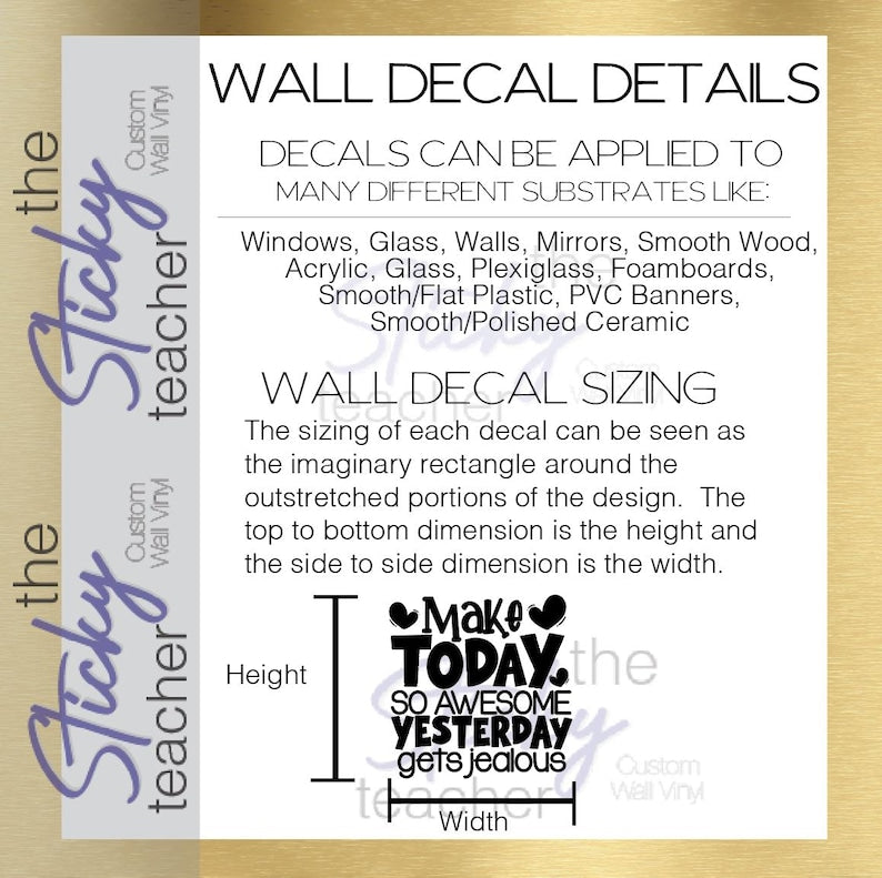 Make today so awesome decal additional view