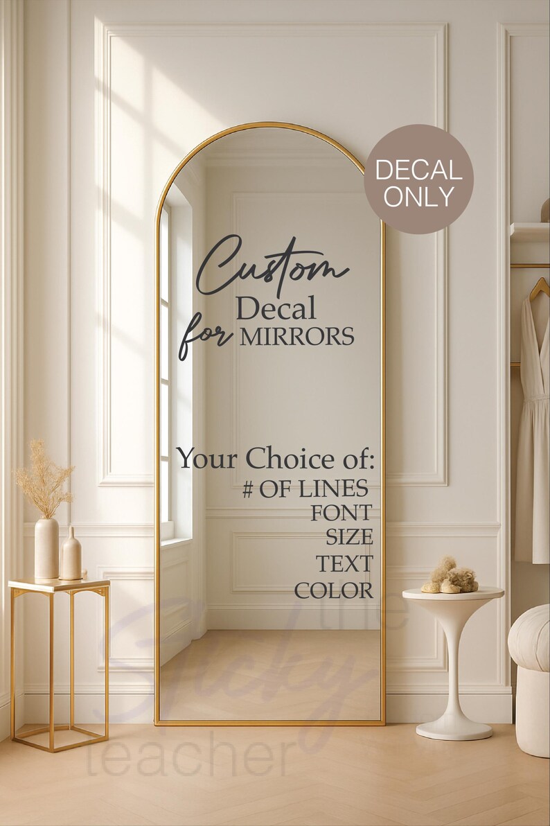 Mirror decal customization options graphic