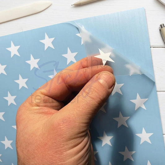 American flag vinyl star union stencil main view