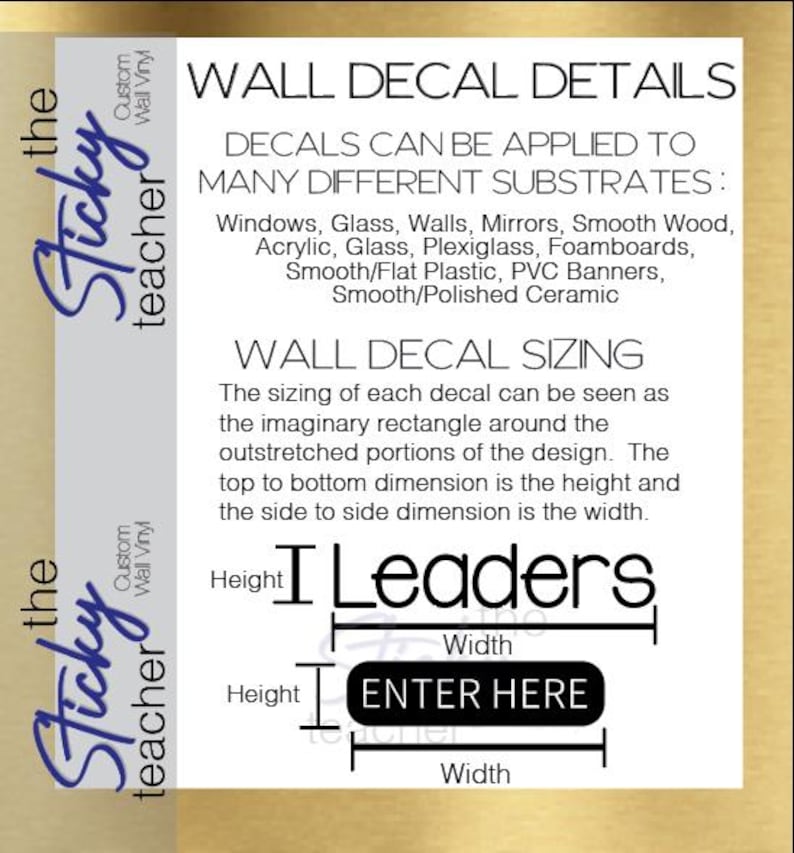Leaders Enter Here decal detail view