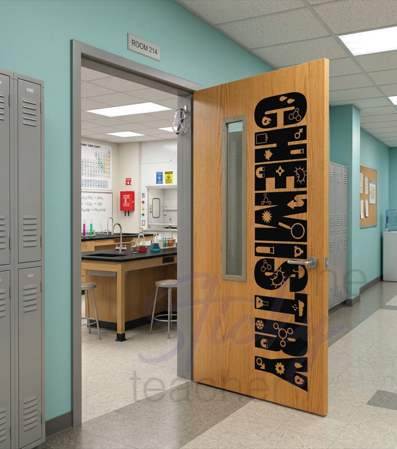 CHEMISTRY wall vinyl decal main view