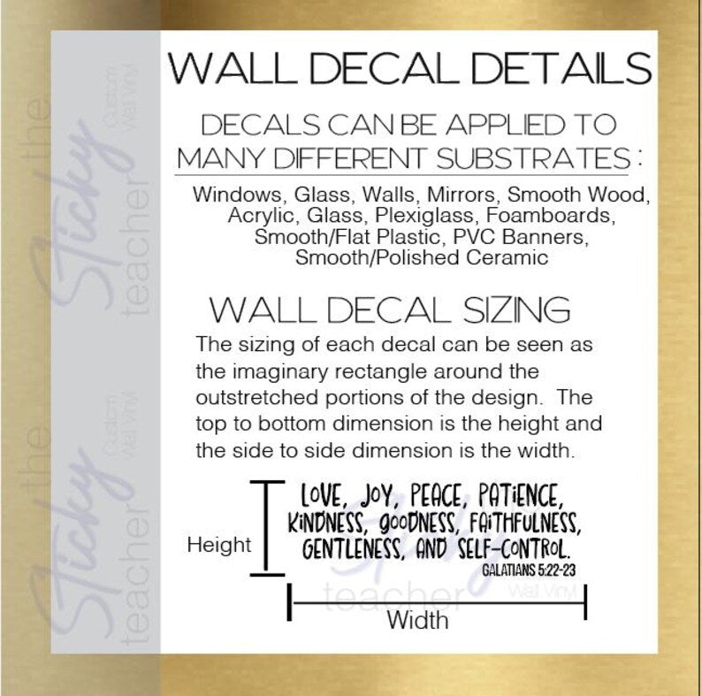 Fruit of the Spirit wall decal additional view