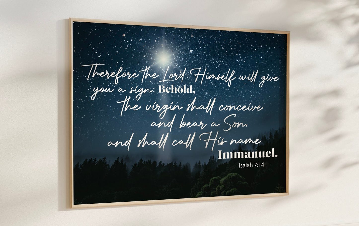 Behold Immanuel Isaiah 7 Christmas Print Download His name shall be called - Christmas Print - Bible Print pdf download - Jehovah Jesus