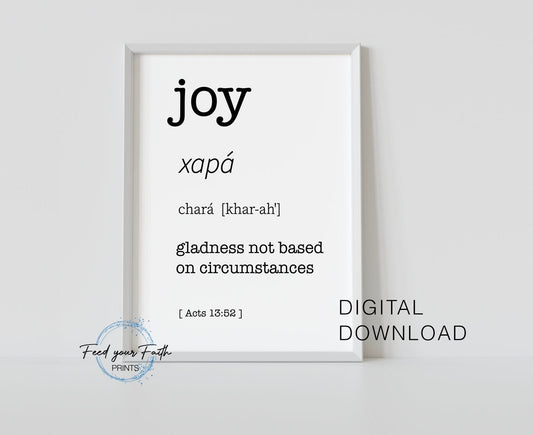 Joy Print Download - Definition Print - Fruit of the Spirit - Fruits of the Spirit - Bible Verse Print -  Galatians 5 - Bible Verse Art