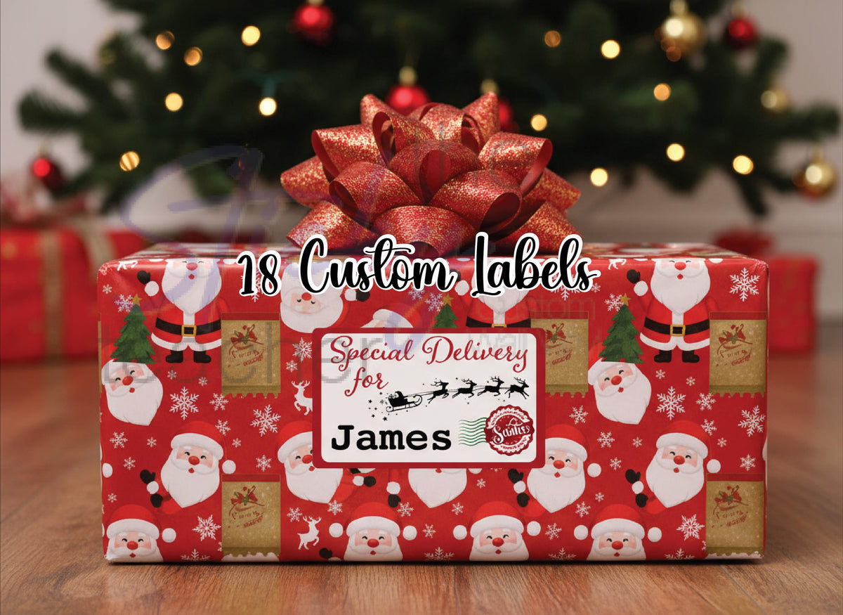 Special Delivery for Santa sleigh gift labels