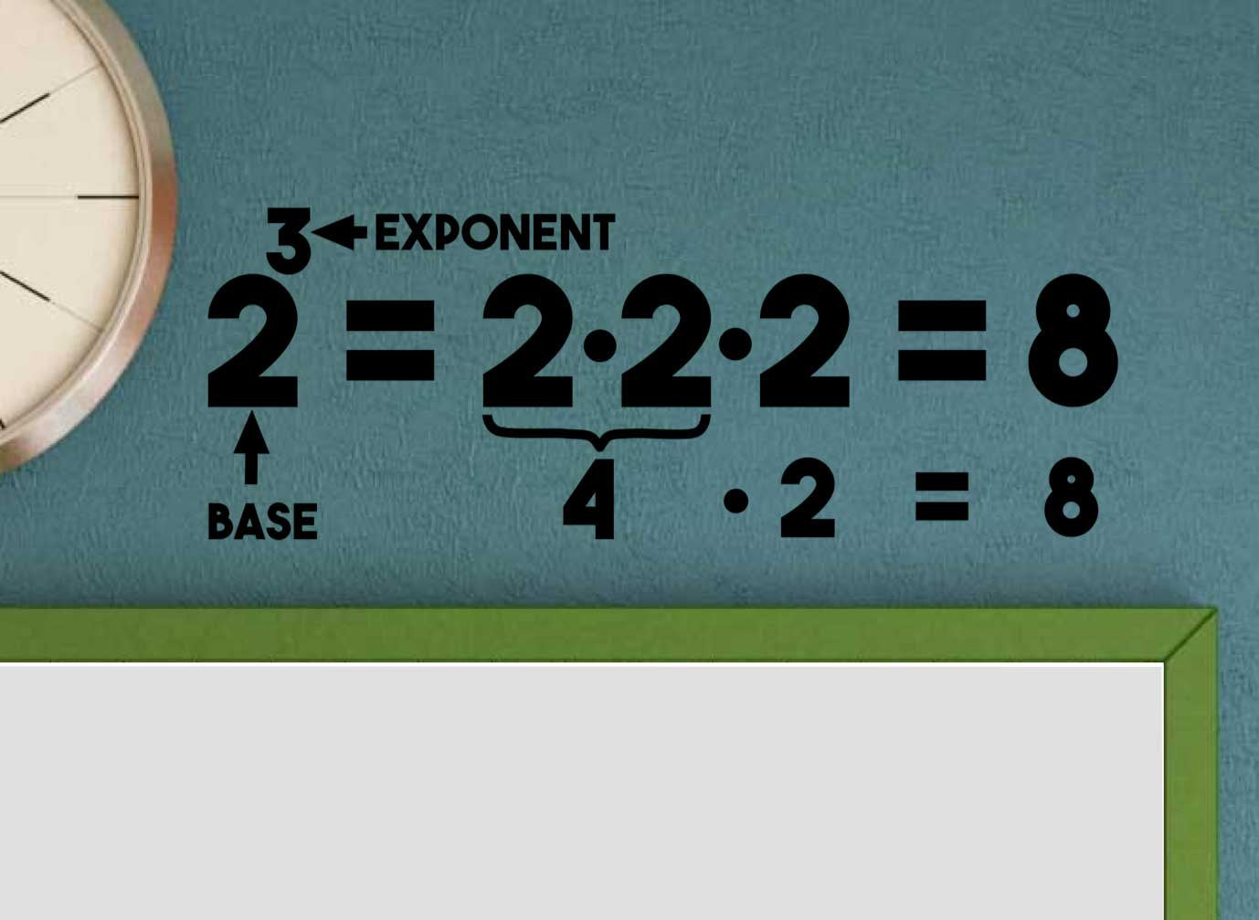 Exponent Example Vocabulary Math Wall Vinyl