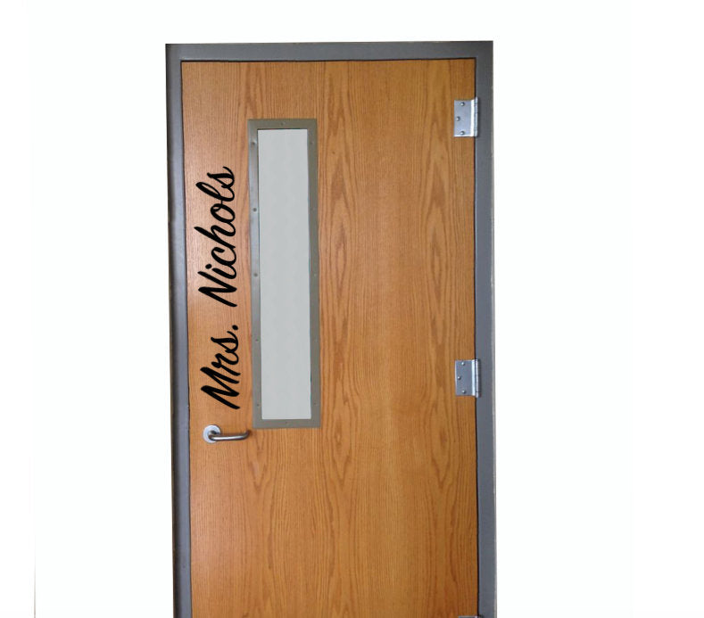 Personalized Name Classroom Door Vinyl Wall Decal