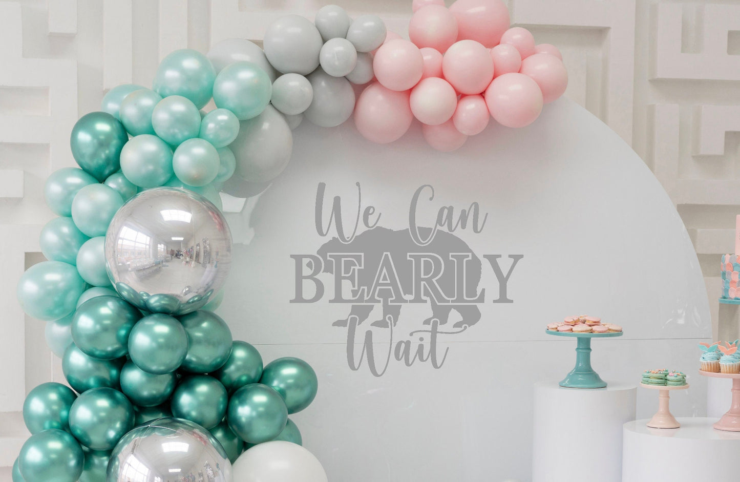 We can Bearly Wait Bear Baby Shower PNG JPEG SVG Baby Shower Download Bear Vinyl Shower Birth Announcement
