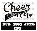 Cheer Coach Silhouette - Cricut Cut Files - Multi-layered file - Download svg png SVG - Cricut - Cheerleader Cut Files - Silhouette Cut File