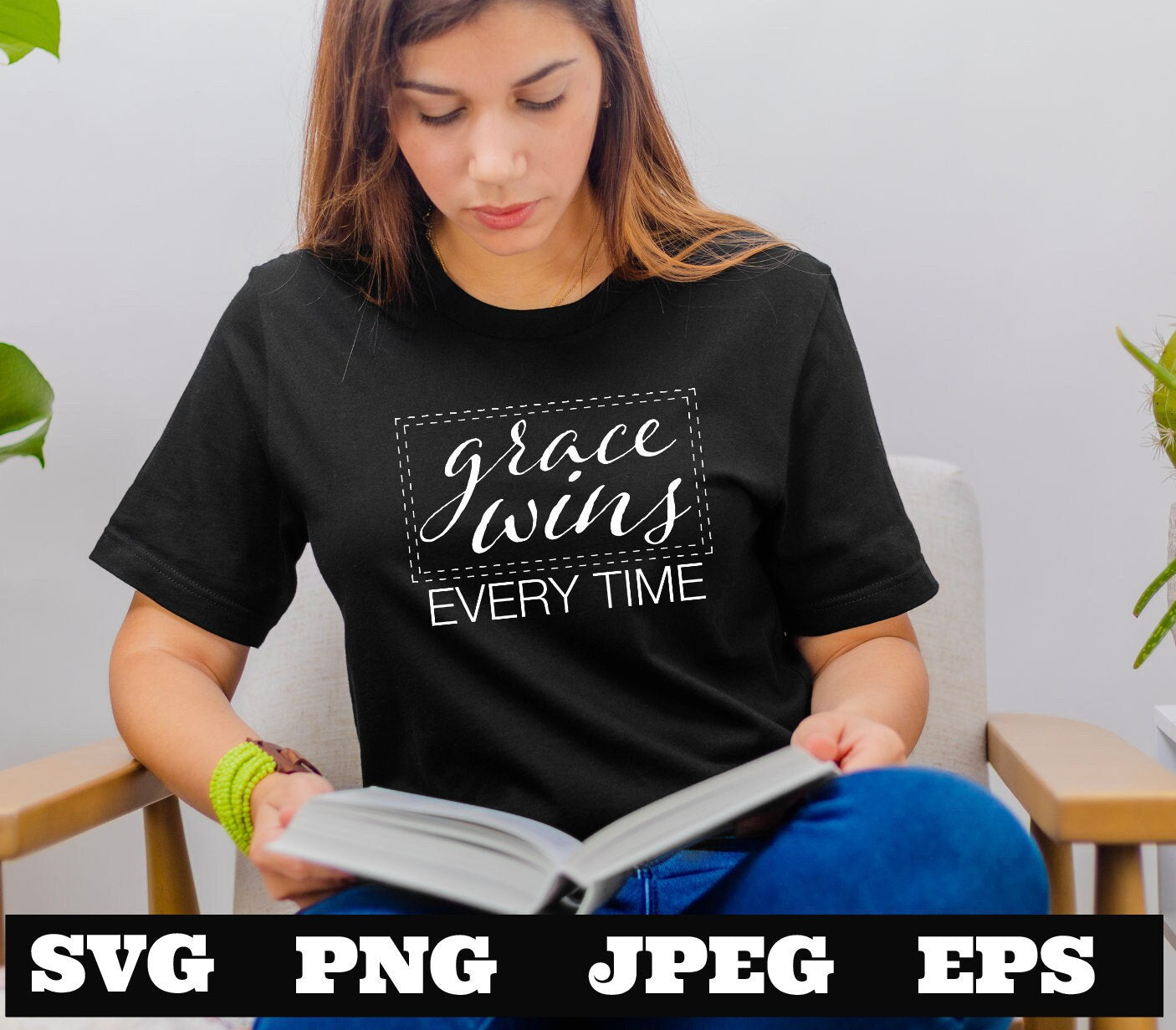 Grace wins every time PNG EPS SVG jpeg Download Christian svg Jesus png T shirts vinyl Kids Church Shirt Bulletin Printable Shirt Christian