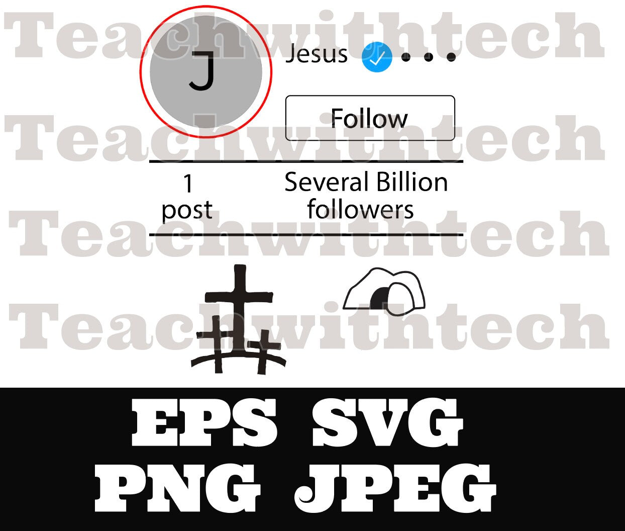 Jesus verified - Jesus social media - PNG EPS SVG jpeg Download Christian svg Jesus T shirts vinyl Church download twitter Cricut Silhouette