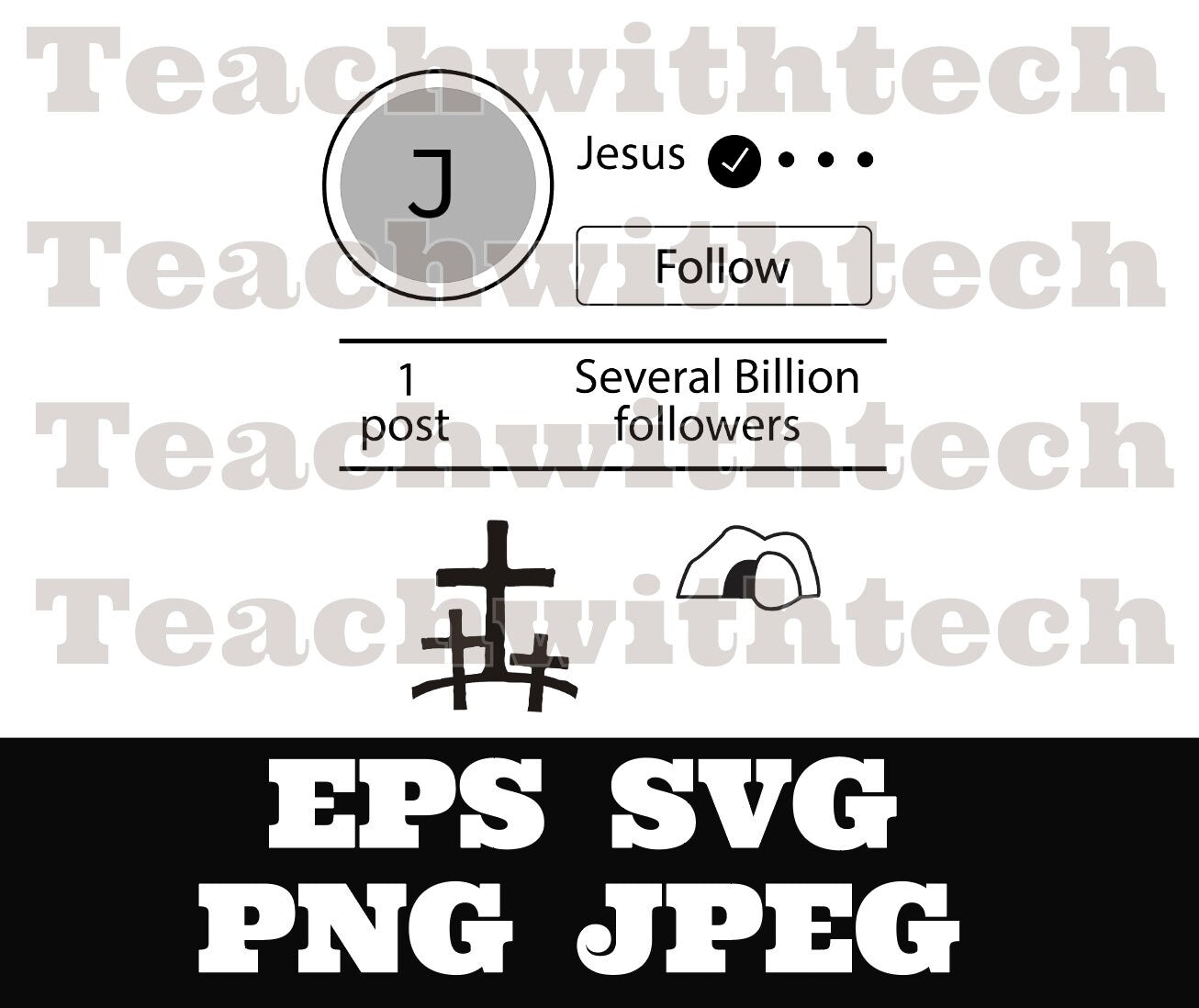 Jesus verified - Jesus social media - PNG EPS SVG jpeg Download Christian svg Jesus T shirts vinyl Church download twitter Cricut Silhouette