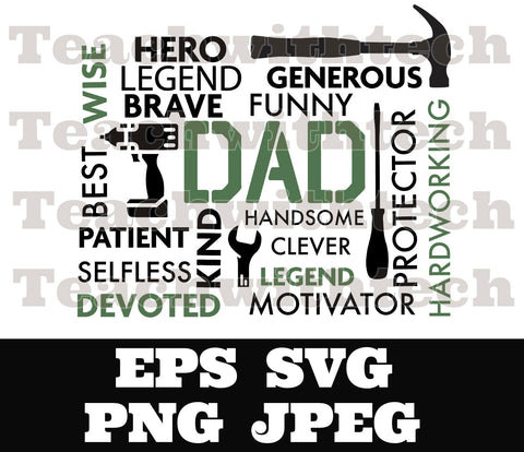 DAD The Man The Myth Daddy The Legend SVG PNG jpeg, Father Svg, Father’s Day Svg, Dad Quote, Dad Designs Cricut Cut Files Silhouette T shirt