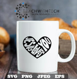 Jesus Loves You Heart SVG png eps jpeg - Jesus T shirt sticker mug design - Christian t shirt sweatshirt Jesus - Church Jesus Loves Download